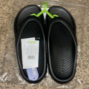 Brand new back Croc flip flops for wide feet size m6/f8